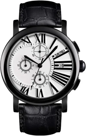 MASTOPMens Leather Watches Colorful Sport Waterproof Date Quartz Analog Wrist Watch