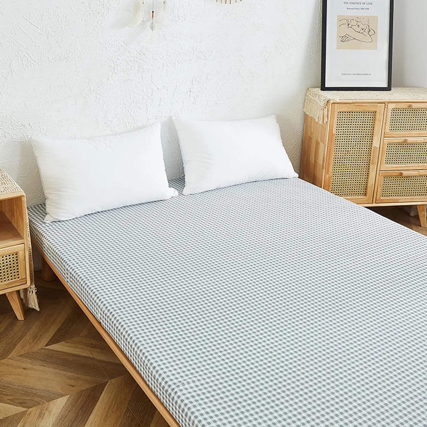 Mattress Cover for Traditional Japanese Futon Mattress with Zipper Futon Slipcovers Soft and Machine Washable Tatami Futon Mattress Protective Cover,B,Twin(90x200cm)