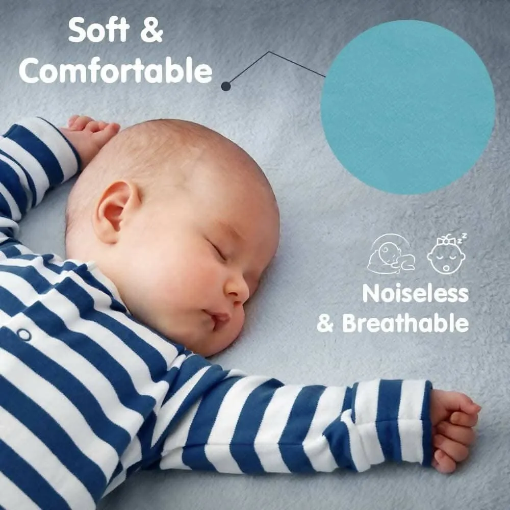 Mattress Protector Blue Waterproof Cover for Queen Size Bed (75 x 60 inch)