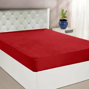 Mattress Protector Maroon Waterproof Cover (75 x 48 inch)