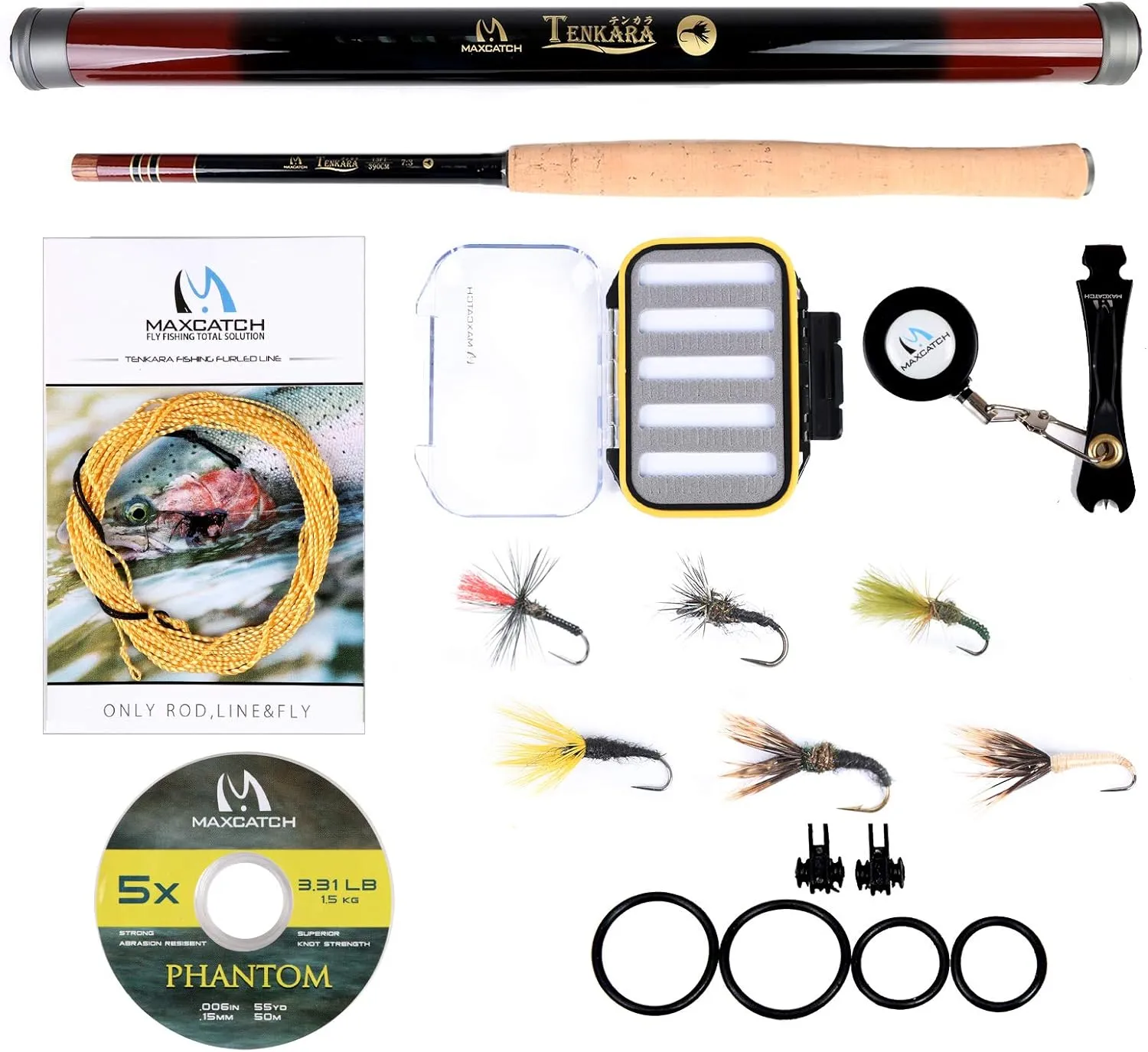 Maxcatch Tenkara Fishing Rod and Combo 9/10/11/12/13ft/Triple Zoom 8'10''/9'9''/10'6'',10'8''/11'10''/12'9''