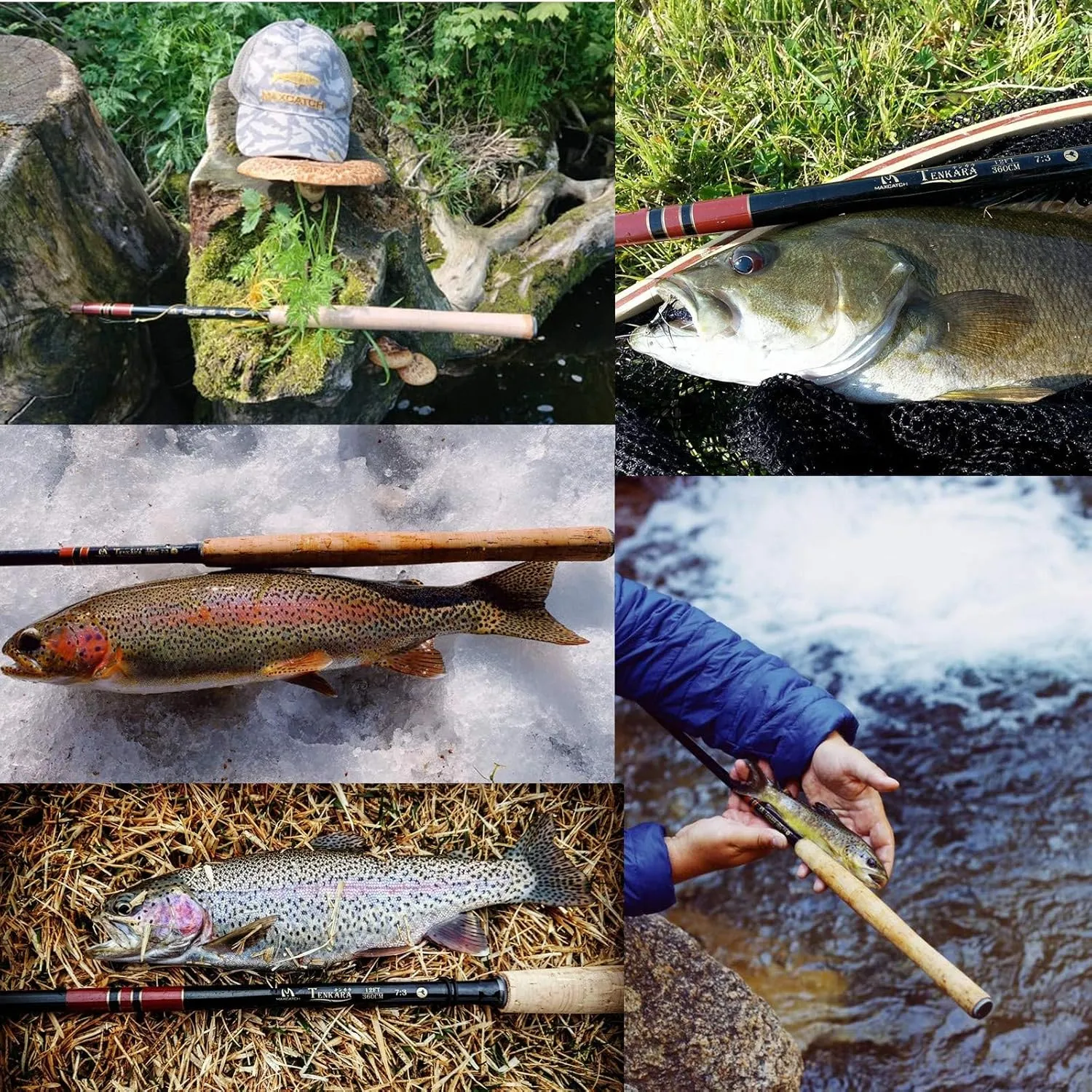 Maxcatch Tenkara Fishing Rod and Combo 9/10/11/12/13ft/Triple Zoom 8'10''/9'9''/10'6'',10'8''/11'10''/12'9''