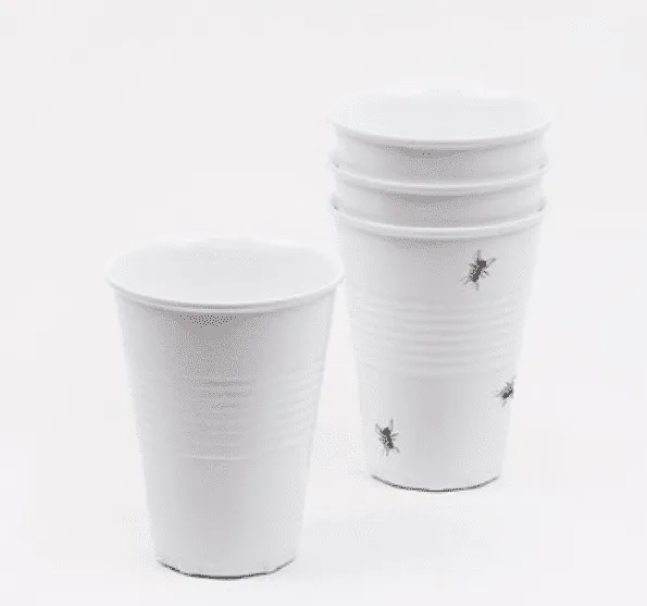Melamine Cup 4pk 12oz White w/Ants