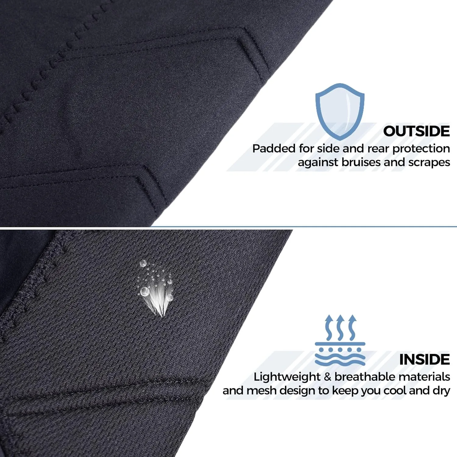 Men Adult Baseball Padded Sliding Shorts w/Cup Pocket Protective Compression Underwear Softball Football Lacrosse