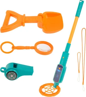 Metal Detector for Kids, Kids Metal Detector Toy Adjustable Length Angle w LCD Display & Search Coil, Lightweight Gold Detector, Beach Metal Detector for Outdoor Hiking Treasure Hunting Exploration