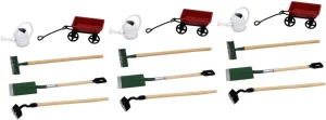 Mikikit 5 Sets Mini House Garden Accessory Miniature Gardening Tool Decor for Fun to Enhance Imagination Creativity for Dollhouses Fairy Garden Scenes
