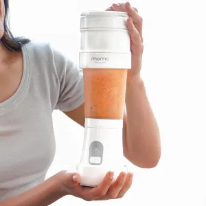 Momo Lifestyle Portable Blender for Shakes & Smoothies | Collapsible, Rechargeable, BPA-Free Travel Blender