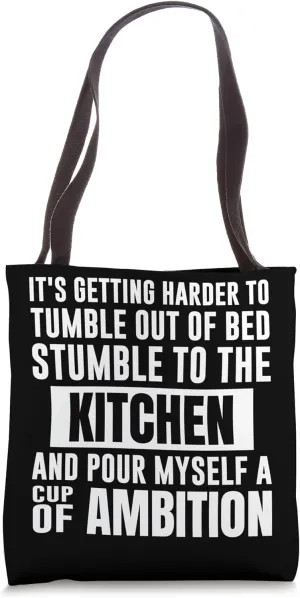 Morning Motivation Cup Of Ambition Funny Coffee Lover Tote Bag