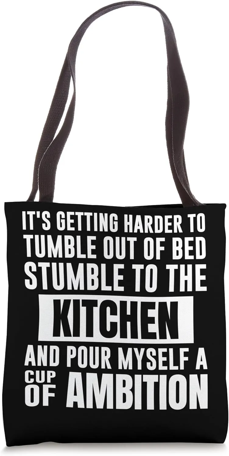 Morning Motivation Cup Of Ambition Funny Coffee Lover Tote Bag