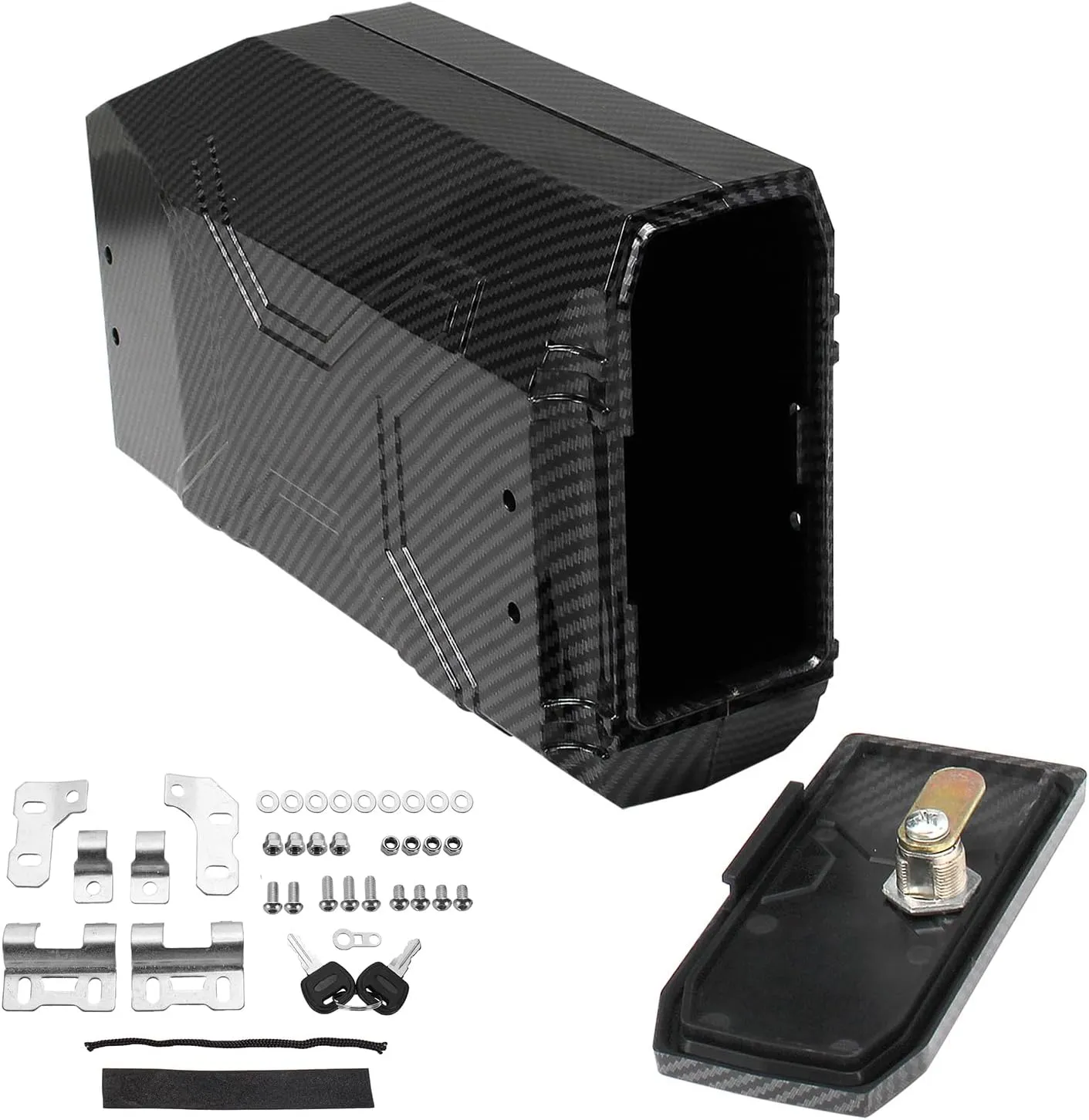 Motorcycle Tool Box,Waterproof Side Box Tail Toolbox Compatible with BMW R1250GS/ADV R1200GS/ADV (Black-B)