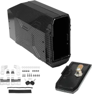Motorcycle Tool Box,Waterproof Side Box Tail Toolbox Compatible with BMW R1250GS/ADV R1200GS/ADV (Black-B)