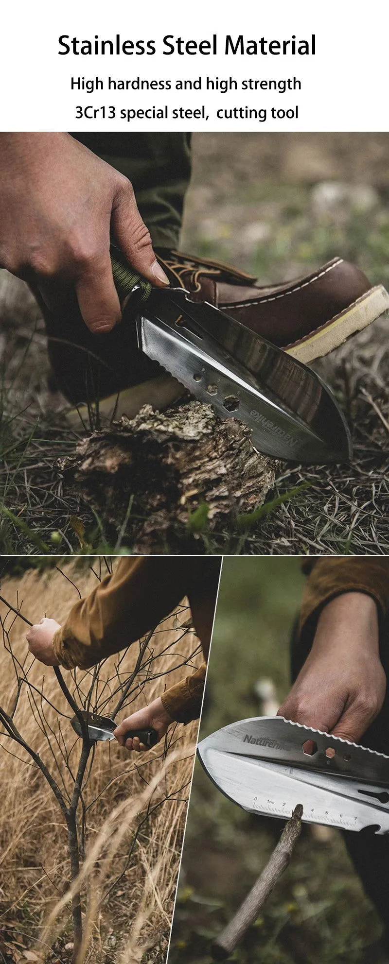 Multi-functional Camping Shovel – Tactical Survival Tool for Outdoor, Hiking, and Emergency Use