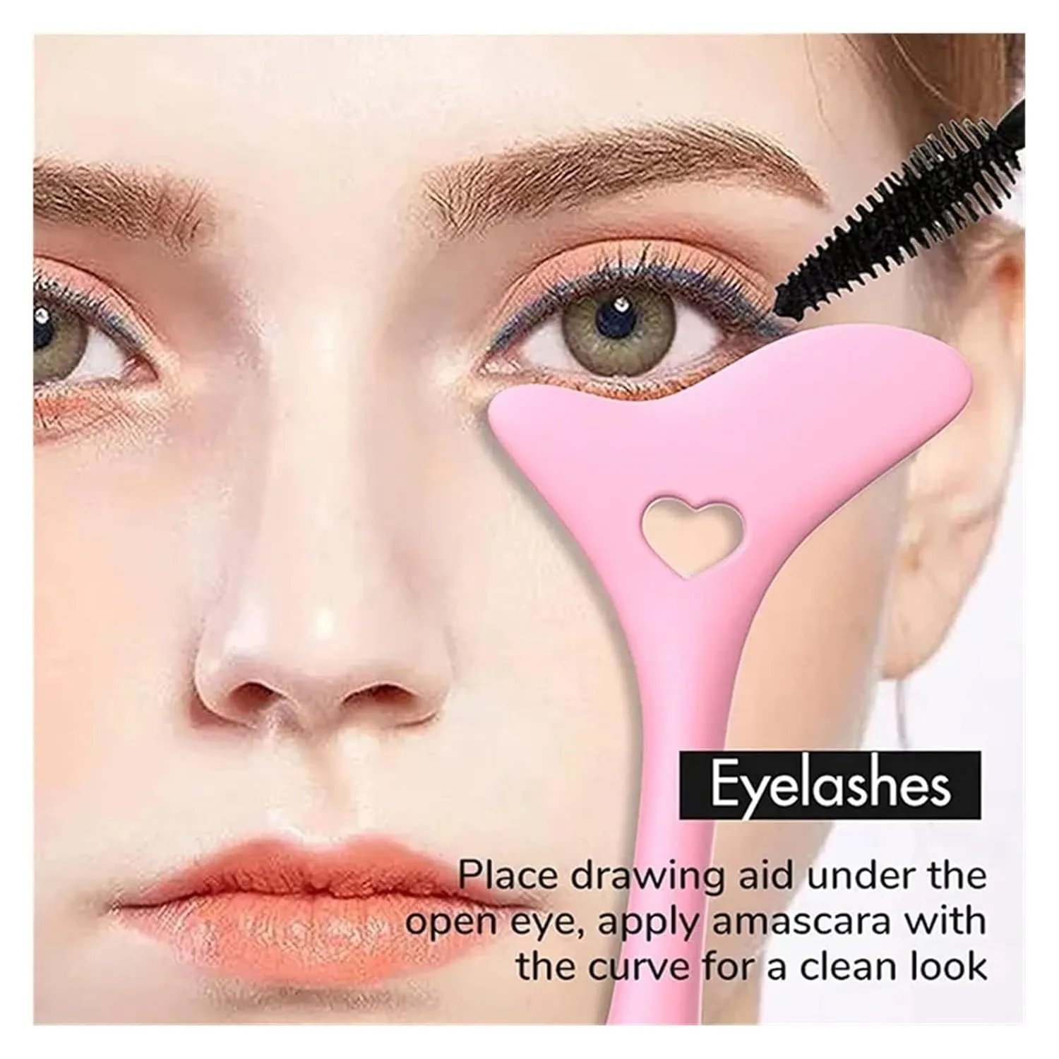 Multi-functional Eyeliner Stencil Wing Tips Silicone Eyeliner Aid Drawing Lipstick Wearing Aid Reusable Makeup Tools(Yellow)