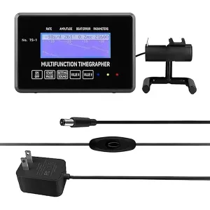 Multifunction Timegrapher Watch Repair Tool, with Large Display Screen, 192 * 64 Pixel Resolution & 100°~360° Swing Measurement, for Mechanical Watches Wristwatch