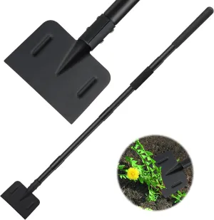 Multifunctional Garden Cleaning Shovel, Heavy Duty Steel Flat Shovel with 67" Adjustable Handle, Gardening Scraper Shovel, Outdoor Spade Tool for Weeding, Lawn Edging, Digging, Ice Removal