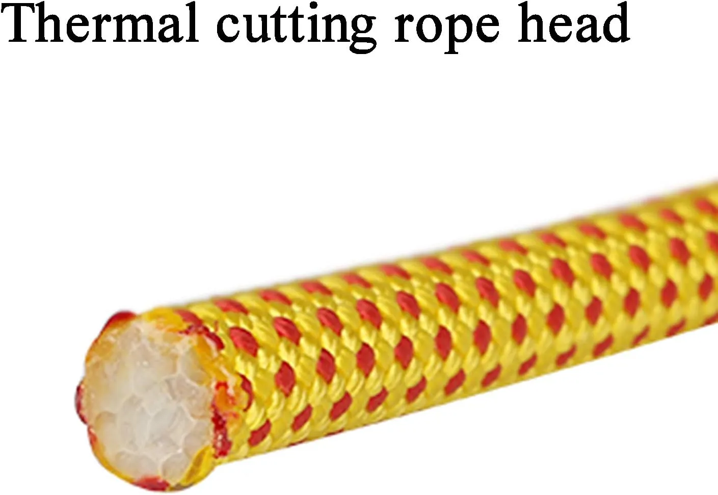 Multifunctional Outdoor 6mm Auxiliary Rope Grabbing Rope Binding Rope, The Tension is 500KG (Yellow Clip Red)(Size:10M)