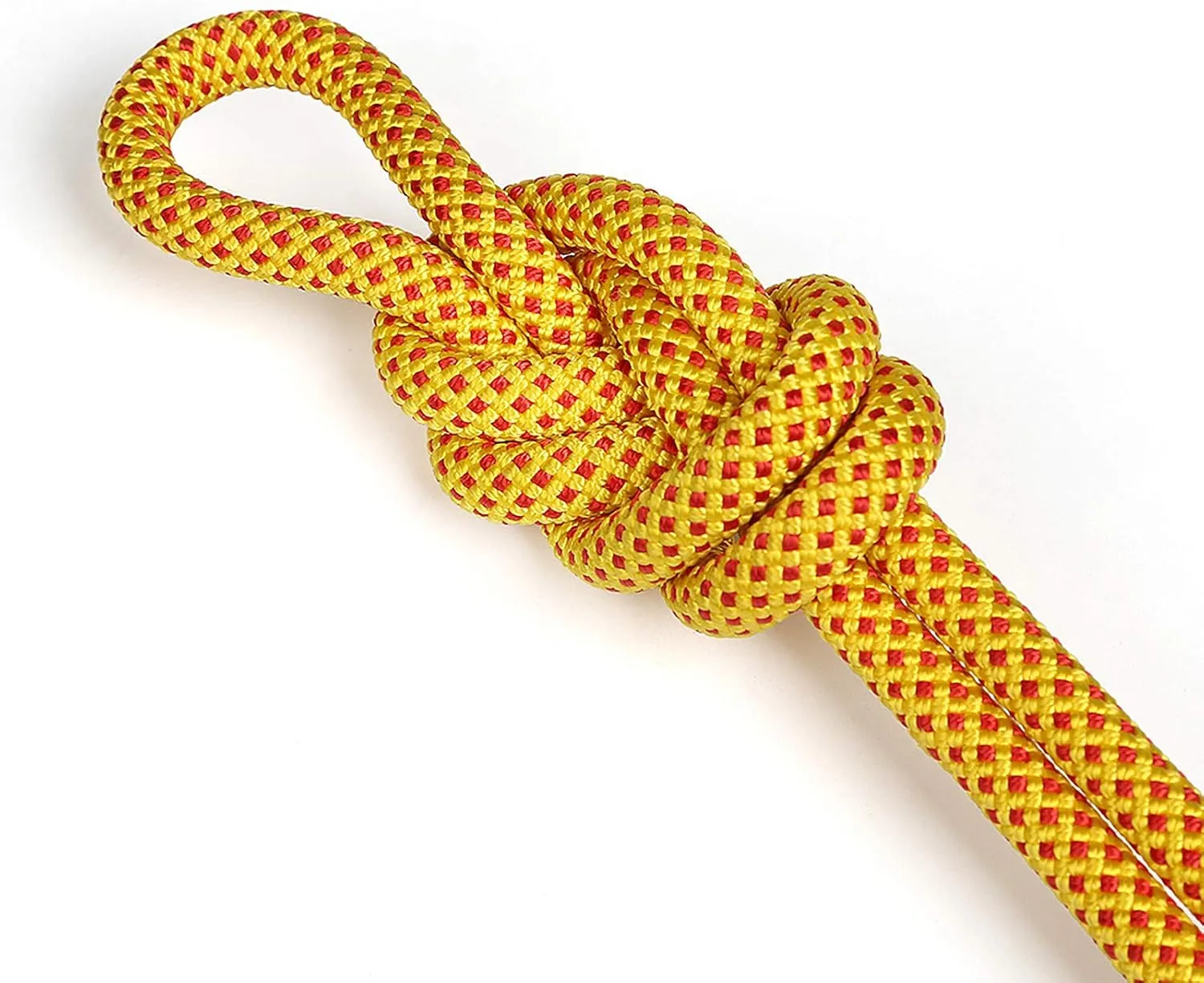 Multifunctional Outdoor 6mm Auxiliary Rope Grabbing Rope Binding Rope, The Tension is 500KG (Yellow Clip Red)(Size:10M)