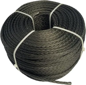 Multifunctional Ultra-high Molecular Polyethylene Protective Rope for High-Altitude Acrobatic Performances, Cargo Binding Rope, Bearing 6000KG (Black)(Size:50M)