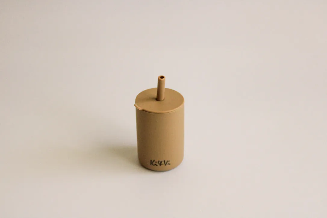My First Cup & Straw in Taupe & Spice Pumpkin