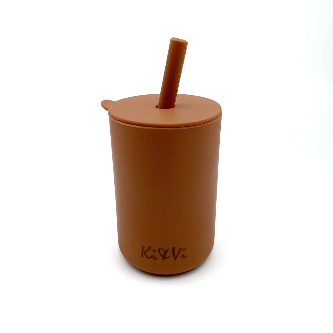 My First Cup & Straw in Taupe & Spice Pumpkin