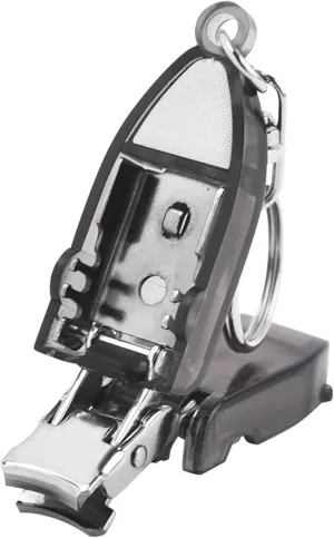 Nail Clippers Nail Clipper Mini Folding Nail Clipper Stainless Steel Flip Portable Nail Clipper Key Pendant(Silver)