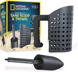 NATIONAL GEOGRAPHIC Metal Detector Accessories – Includes Sand Scoop for Metal Detecting and Metal Detector Shovel, Use as Sand Sifter for The Beach, Metal Detecting Accessories