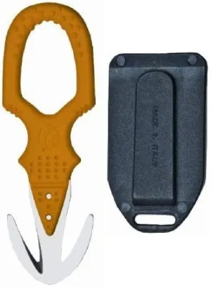 New Safety and Rescue Scuba Diver Twin Line Cutter with Hard Plastic Sheath - High Visibility Yellow