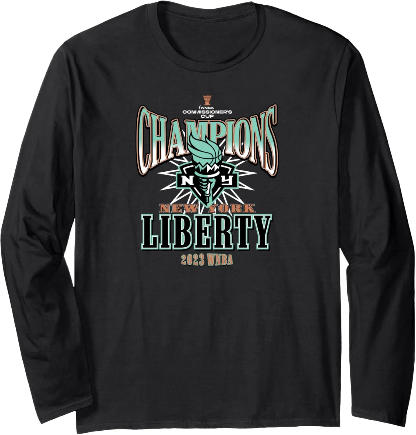 New York Liberty Commissioner's Cup Champions Leaderboard Long Sleeve T-Shirt