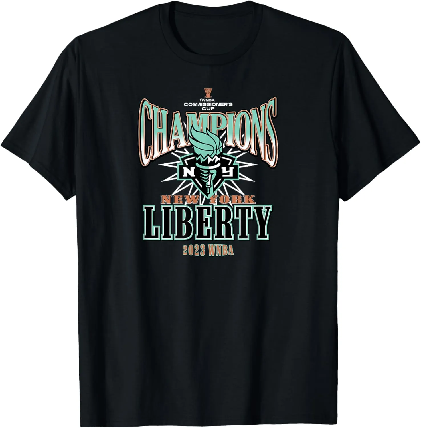 New York Liberty Commissioner's Cup Champions Leaderboard T-Shirt