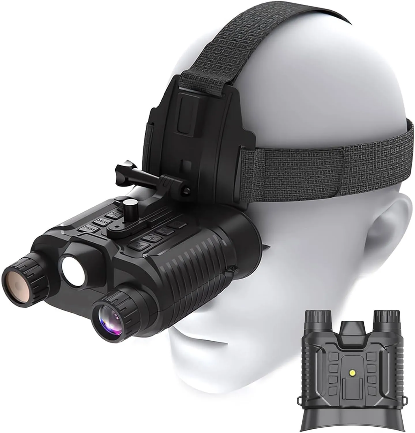 Night Vision Goggles Head Mounted, Night Vision Binoculars, 8X Digital Zoom, Saves 4K Video and 36M Photos, for Helmets, Long Range IR Night Vision Goggles