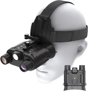 Night Vision Goggles Head Mounted, Night Vision Binoculars, 8X Digital Zoom, Saves 4K Video and 36M Photos, for Helmets, Long Range IR Night Vision Goggles
