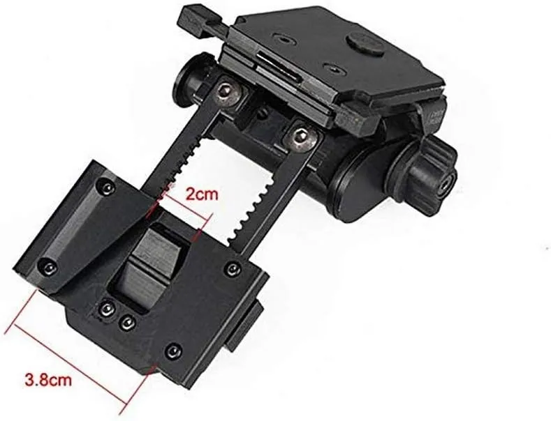 Night Vision Googgles NVG Mount L4G24,Black Metal Helmet Mount CNC PVS 15/18,Rhino Mount Full Metal Tactical Helmet Mount