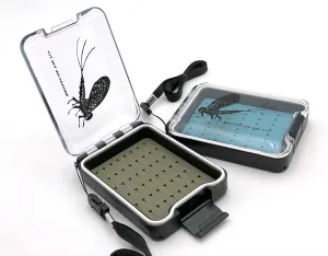 Nirvana Small Silicone Waterproof Fly Box w/Artwork By Anthony Naples (Aqua Blue)