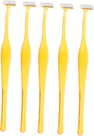 NOLITOY 5sets Female Eyebrow Razor Portable Trimmer Non-Slip Grip Gentle Hair Removal Multi-Function Facial Razor for Travel 5pcs*5 Random Color
