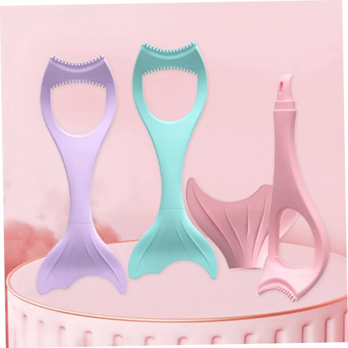 NOLITOY Professional Eyeliner Aid Tool Silicone Eyeliner Applicator Eye Shadow Brush Multi-function
