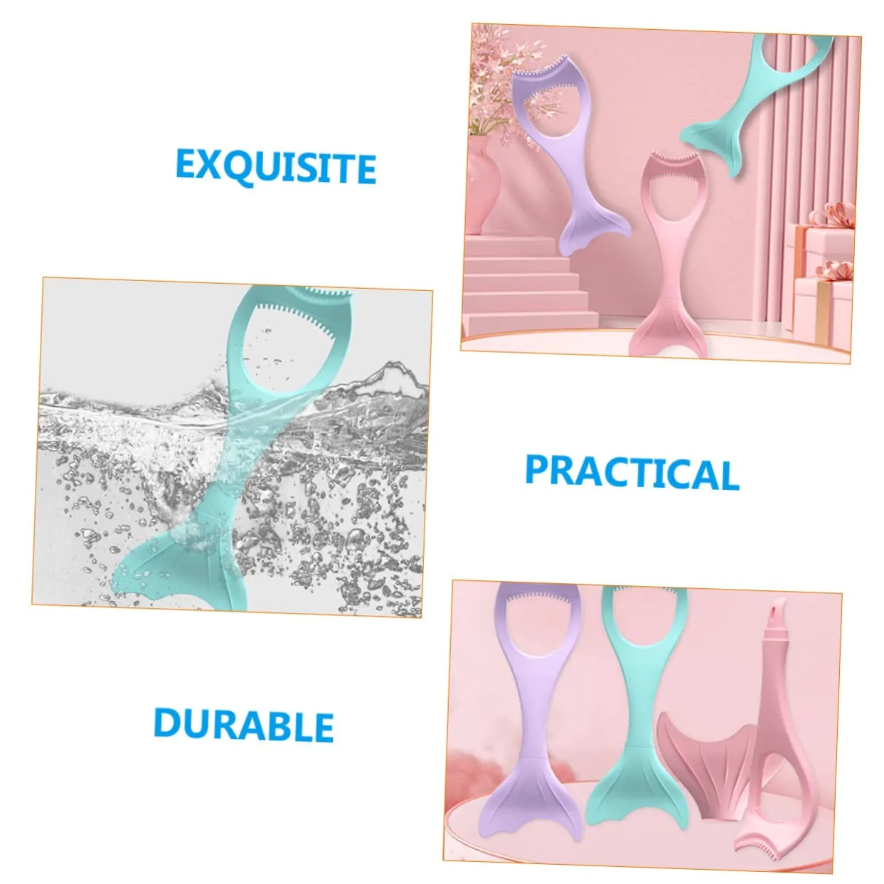 NOLITOY Professional Eyeliner Aid Tool Silicone Eyeliner Applicator Eye Shadow Brush Multi-function