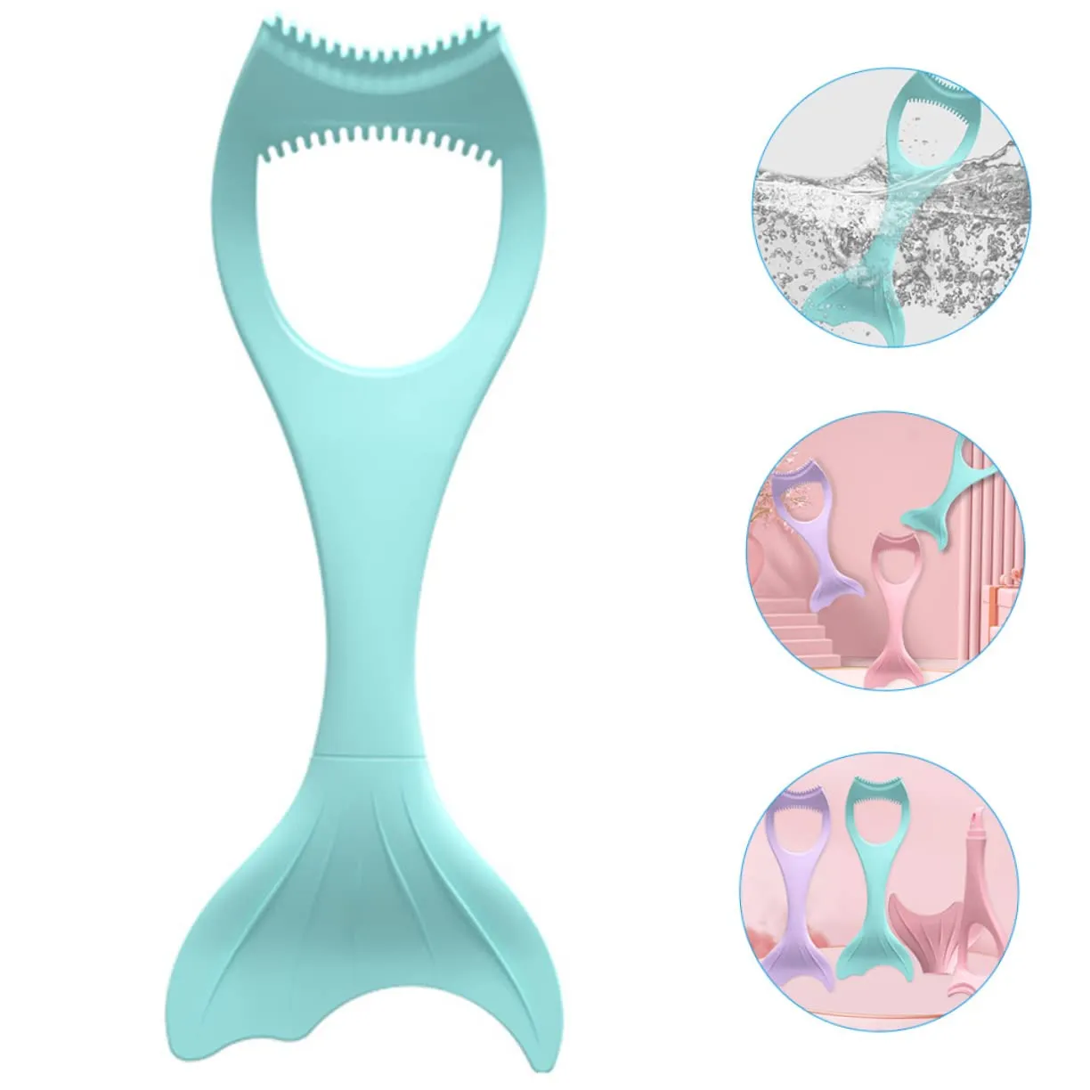 NOLITOY Professional Eyeliner Aid Tool Silicone Eyeliner Applicator Eye Shadow Brush Multi-function