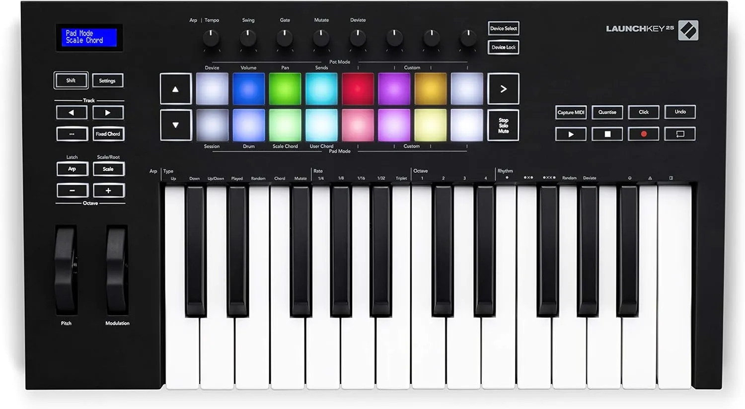 Novation Launchkey 25 [MK3] MIDI Keyboard Controller   Sony MDR7506 Professional Large Diaphragm Headphone Bundle
