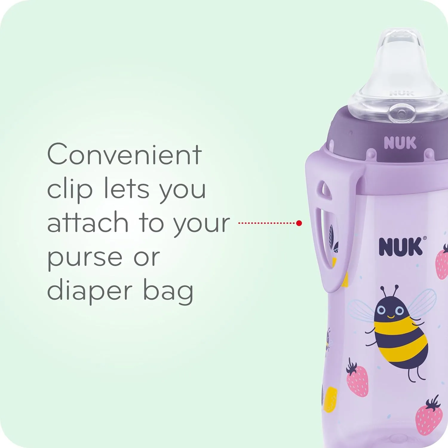 NUK Active Sippy Cup, 10 oz, 2 Pack, 8  Months, Blue