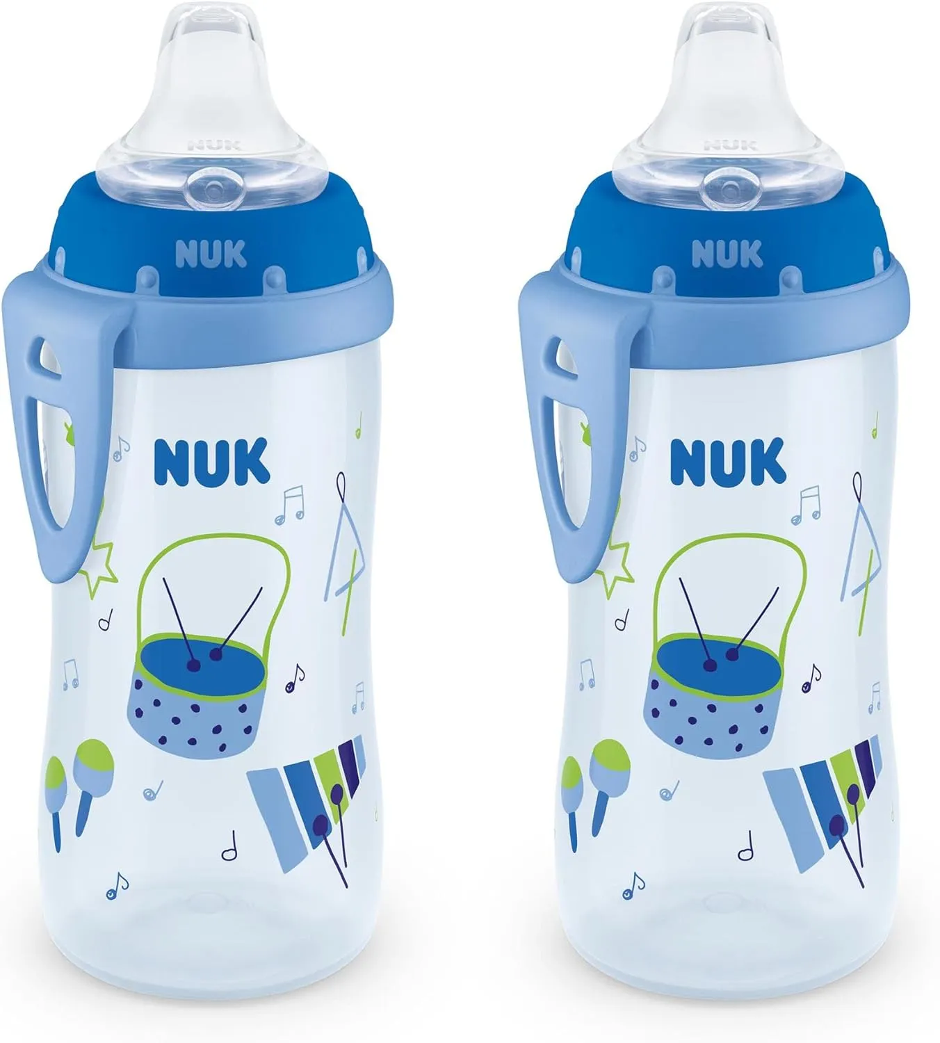 NUK Active Sippy Cup, 10 oz, 2 Pack, 8  Months, Blue