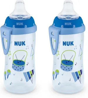 NUK Active Sippy Cup, 10 oz, 2 Pack, 8  Months, Blue