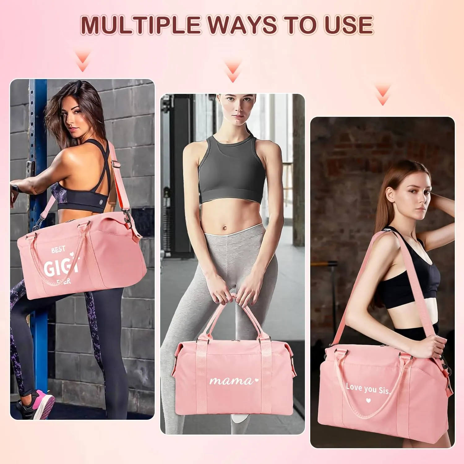 Nurses Week Gifts for Women Pink Travel Duffle Bag Nurse Appreciation Birthday Gifts for Women Waterproof Weekender Bag