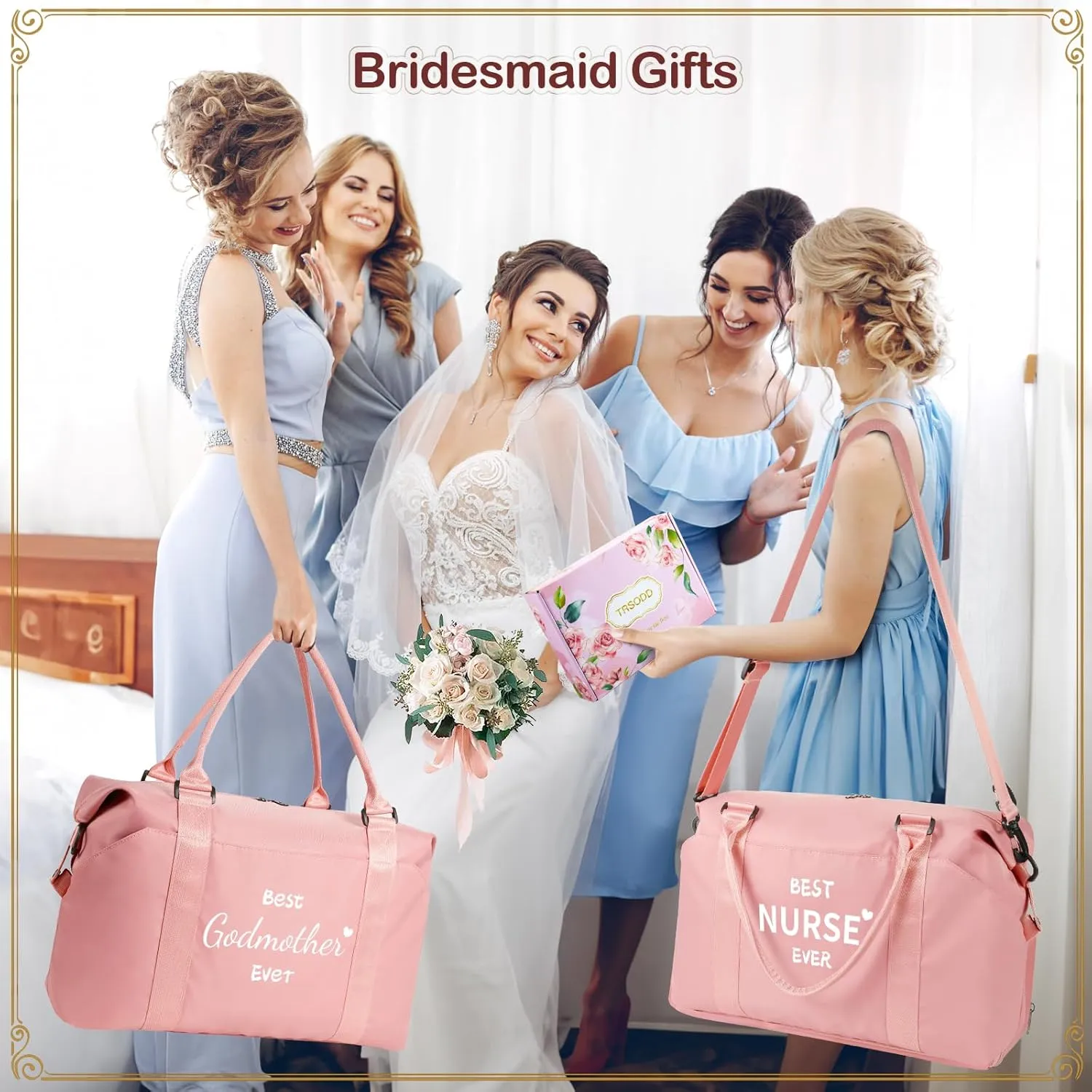 Nurses Week Gifts for Women Pink Travel Duffle Bag Nurse Appreciation Birthday Gifts for Women Waterproof Weekender Bag