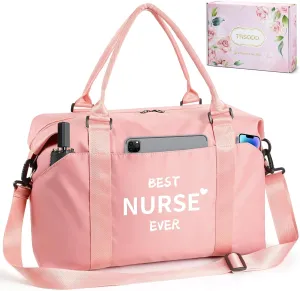 Nurses Week Gifts for Women Pink Travel Duffle Bag Nurse Appreciation Birthday Gifts for Women Waterproof Weekender Bag