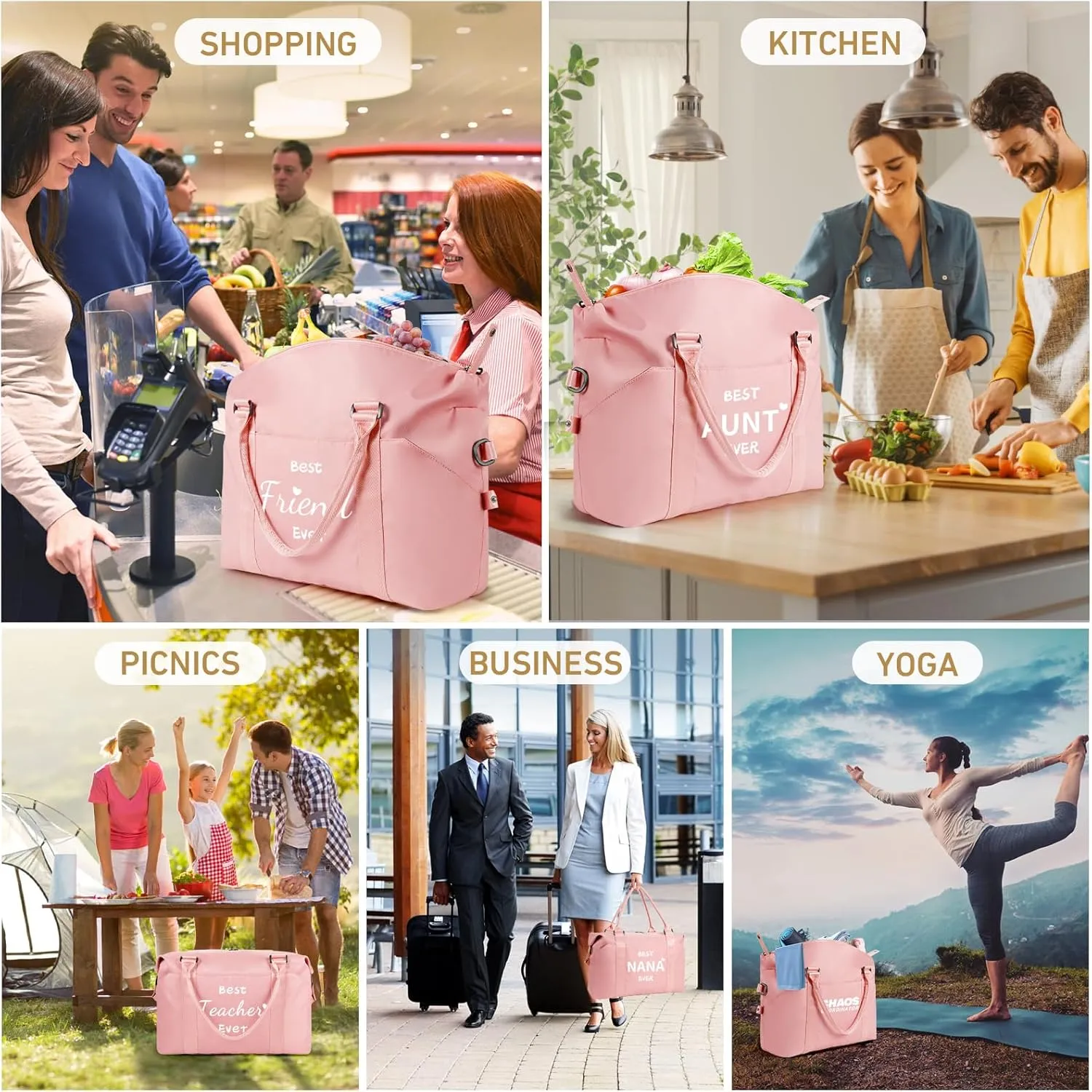 Nurses Week Gifts for Women Pink Travel Duffle Bag Nurse Appreciation Birthday Gifts for Women Waterproof Weekender Bag