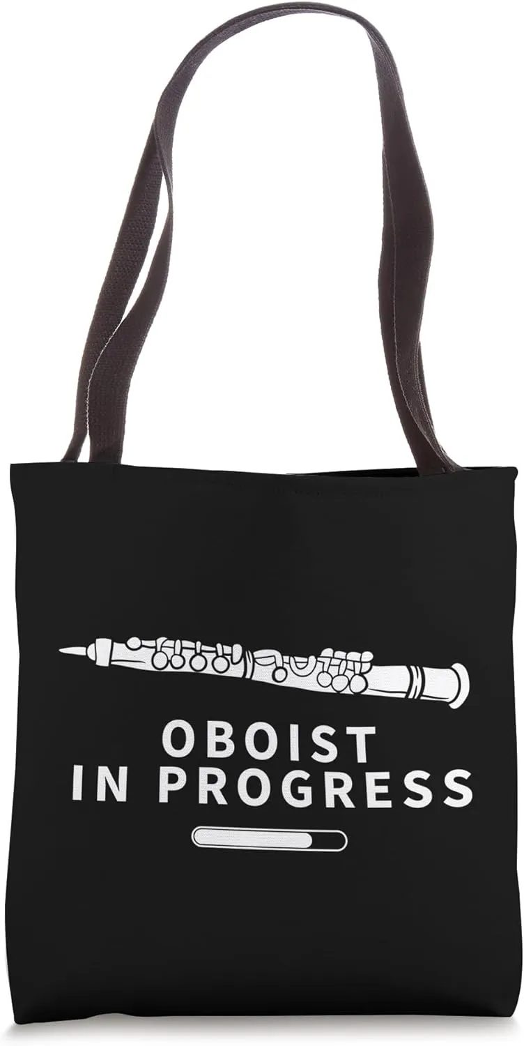 Oboist In Progress Loading Funny Oboe Player Tote Bag