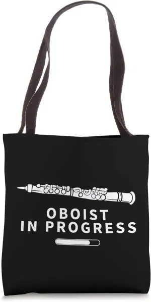 Oboist In Progress Loading Funny Oboe Player Tote Bag