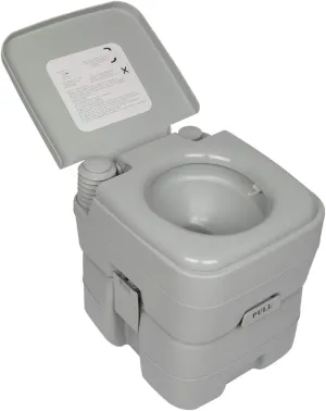 Ochine Portable Toilet Camping Porta Potty, Portable Folding Toilet with Lid, Indoor Outdoor Commode with Detachable Inner Bucket and Removable Paper Holder for Camping, Boat, Van, Emergency Use