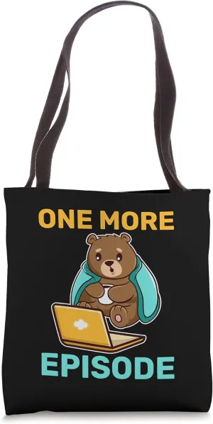 One More Episode Bear Coffee Caffeine Cup Otaku Comics Anime Tote Bag