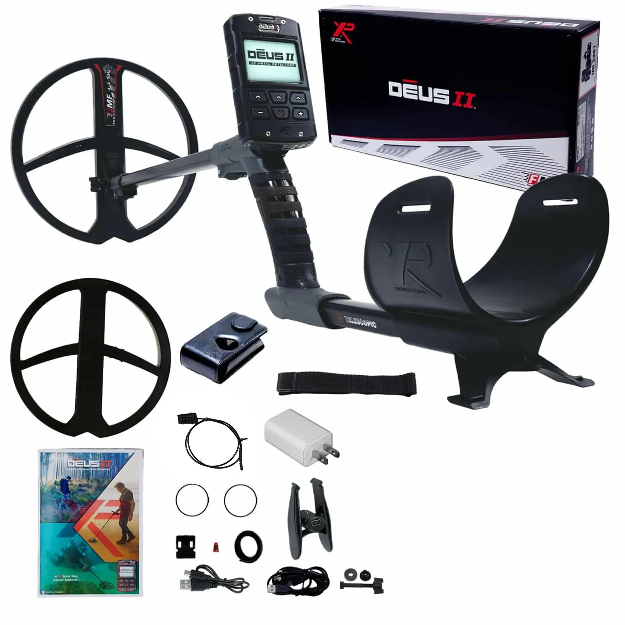 Open Box - XP DEUS II Fast Multi Frequency RC   WS6 Metal Detector with 11" FMF Search Coil